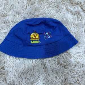 10 for $10 Blue Bucket Hat with Burger Embroidery